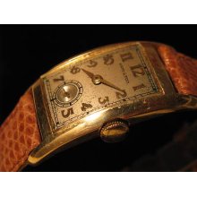 Hamilton Allison Vintage 14k Gold Deco Wrist Watch