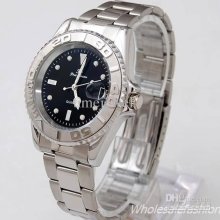 High Value Choice Classic Mens Black Dial Analog Stainless Steel Aut