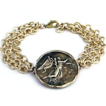 Hope of a New Day Bronze Wax Seal Charm Bracelet