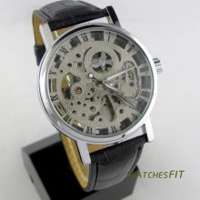 Hot Sale Special Transparent Dial Stainless Steel Automatic Wrist Watch