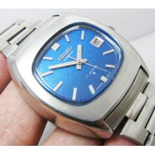 Huge Vintage Seiko 5 Automatic 6308 Dress Blue Gents 2.