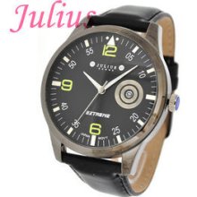 Hyundai Hmall Korean Fashion [julius] Big Size Round Men Wrist Watch 4types