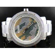 Icy Mens Jojino/jojo/joe Rodeo Genuine Camouflage Dial Diamond Watch Mj-8019