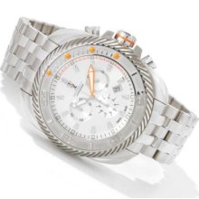 Imperious Gearhead Men's Swiss Quartz Chronograph Date Window Stainless Steel Bracelet Watch