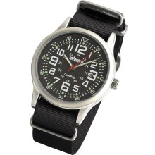 Infantry Military Sport Army Quartz Date Mens Wrist Watch Black Nylon