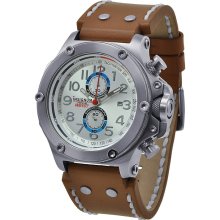 Insignum Praefect Steel Case, Silver Dial Chronograph Wrist Watch