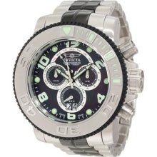 Invicta 10766 Sea Hunter Pro Diver Black MOP Dial Chrono Men's