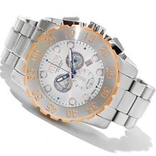 Invicta 11026 Men $1795 Reserve Diver Silver Dial Rose Gold Ss Watch