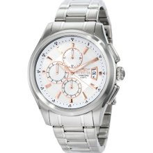 Invicta 1481 Men's Specialty Silver Textured Dial Chrono Stainless Steel Watch