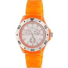 Invicta 1666 Men $695 Anatomic Orange Thermo Polymer Chrono Silver Dial Watch