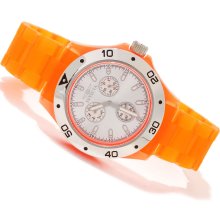 Invicta 1666 Men's Silver Dial Orange Frosted Plastic Anatomic Br ...