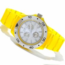 Invicta 1667 Anatomic Silver Chrono Yellow Watch