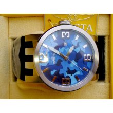 Invicta Men's 10452 Watch, DNA Jungle Blue Predator Camouflage 18K Gold plated - Gold - Polycarbonate