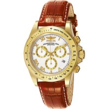 Invicta Men's 7032 Signature Collection Speedway Gold-tone Chronograph Watch