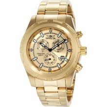 Invicta Mens Ii Collection Swiss Chronograph 18k Gold Plated Bracelet Watch