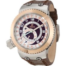 Invicta Men's Russian Diver Reserve Brown Dial Brown Leather Watch 10006