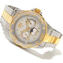 Invicta Mens Signature Elite Diver Multifunction Moonphase Two Tone Watch