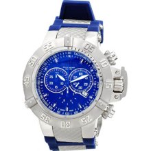 Invicta Men's Stainless Steel Subaqua Noma III Diver Blue Dial Chronograph Rubber Strap 1381