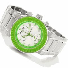 Invicta Reserve Ocean Reef Chrono. Ss Silver Dial Green Accent Watch 10931