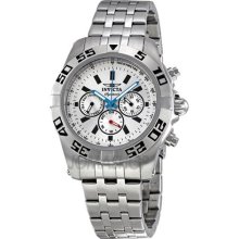 Invicta Signature II Silver Dial Chronograph Stainless Steel Men' ...