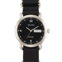 Jack Spade 'Classic Military - Conway' Round Watch, 38mm Black