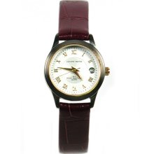 Jaclyn Smith Ladies Roman Numeral Watch, with Date at 3:00 - ADVANCE