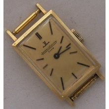 Jaeger Lecoultre Lady Wristwatch 18k Solid Gold Case 14,5 Mm. Aside Load Manual