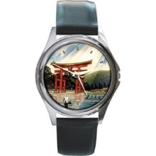 Japan Tori Gate Fine Art Round Unisex New Wrist Watch