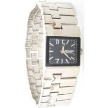 Jeff Banks Ladies Stainless Steel Black Dial Watch