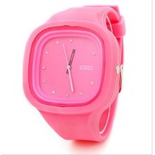 jelly candy colored diamond wrist quartz watch Accurate travel time p