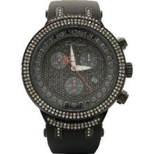 Joe Rodeo Men's Jjm75 Master 2.20ct Diamond Rubber Chronograph Quartz Watch