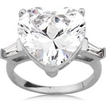 Joolwe Heart-Shaped Cubic Zirconia Fashion Ring: 8.0 (Ring Size)