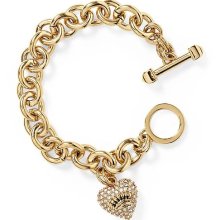 Juicy Couture Pave Heart & Toggle Luxe Bracelet