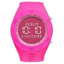 Juicy Couture Womens Girls Sport Digital Pink Jelly Strap Watch 1900881