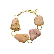 K. Amato Rose Quartz Link Bracelet