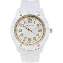 Kenneth Cole Mens Unlisted Analog Stainless Watch - White Rubber Strap - White Dial - UL1214