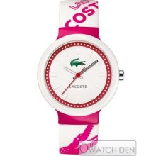 Lacoste - Unisex Pink & White Rubber Strap Watch - 2010523