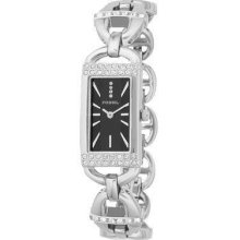 Ladies Fossil Es1888 Silver Bracelet Crystal Watch