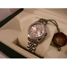 Ladies Rolex Datejust S/steel Diamond Dial & Bezel