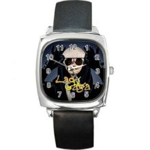 Lady Gaga Unisex Silver-Tone Square Metal Watch 11