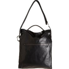 Lanvin Foldover Messenger Tote - Black