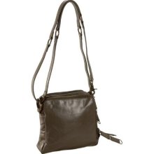 Latico Steel One Size Beulah Beulah Square Triple-Compartment Convertible Shoulder Bag,Steel,One Size