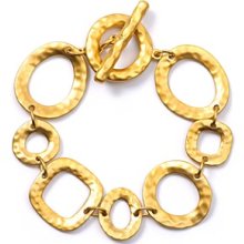 Lauren Ralph Lauren Hammered Gold Link Bracelet