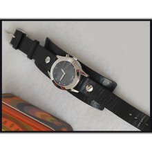 Leather Band Stainless Steel Fossil Designer Wristwatch Jr-8162