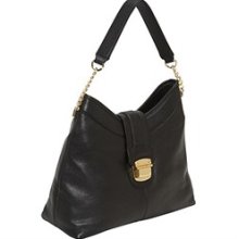 Leather Chain Link Hobo Bag