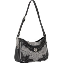 Leather Shoulder Handbag - Gray - Renegade - American West