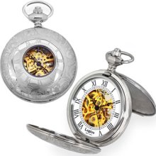 Legere Pocket Timepieces Stainless Steel and Jewel Pocket Watch with a Desk Stand Option