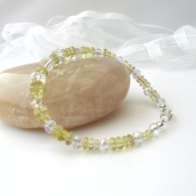 Lemon Quartz Bracelet Crystal Jewelry Lemon Vintage Downton Abbey Style Moms day Gift Idea Bridal or Wedding