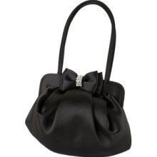 Lillian Rose P406 BK Satin Bow Purse