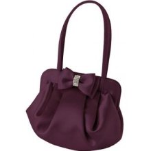 Lillian Rose P406 PL Satin Bow Purse Plum